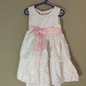 Prince White and Cream Sleeveless Sundress